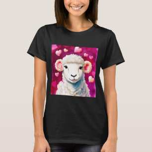 T-shirt Saint-Valentin Amour Coeur Mouton Girlfriend Fianc