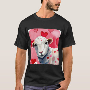 T-shirt Saint-Valentin Amour Coeur Mouton Girlfriend Fianc