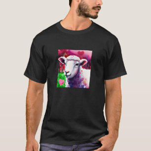T-shirt Saint-Valentin Amour Coeur Mouton Girlfriend Fianc