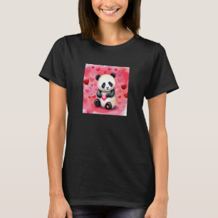 T-shirt Saint Valentin Amour Coeur Panda Girlfriend Fiance