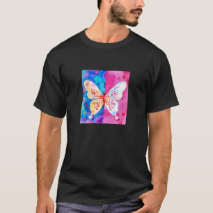 T-shirt Saint Valentin Amour Coeur Papillon Papillon Girlf