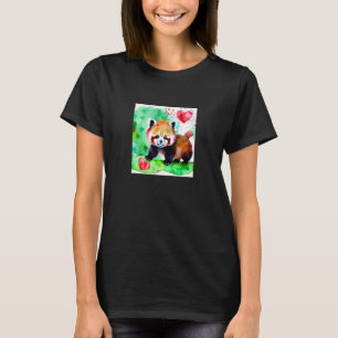 T-shirt Saint Valentin Amour Coeur Rouge Panda Girlfriend