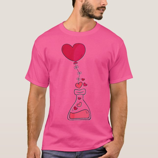 T-shirt Saint-Valentin Amour Coeur Rouge Tee Meilleur Chim (Devant)