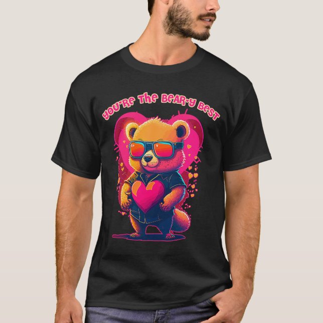 T-shirt Saint Valentin Amour de l'ours Vous êtes l'ours et (Devant)