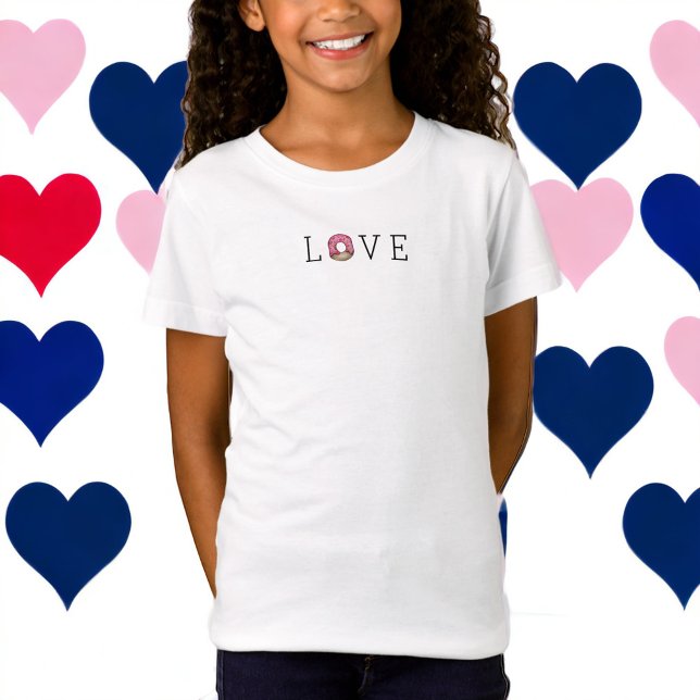 T-Shirt Saint-Valentin Amour Donut Rose Saupoudrer (Créateur téléchargé)