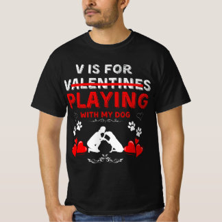 T-shirt Saint-Valentin Amoureux des chiens Tee - Célébrer