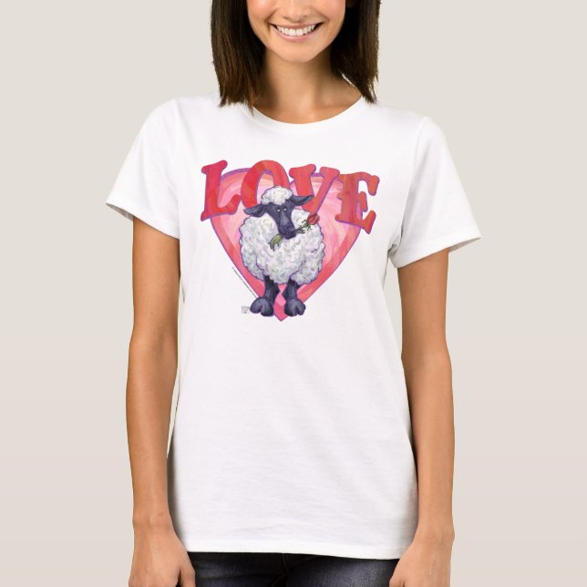 T-shirt Saint Valentin au mouton (Devant)