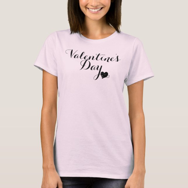 T-shirt Saint Valentin avec coeur (Devant)