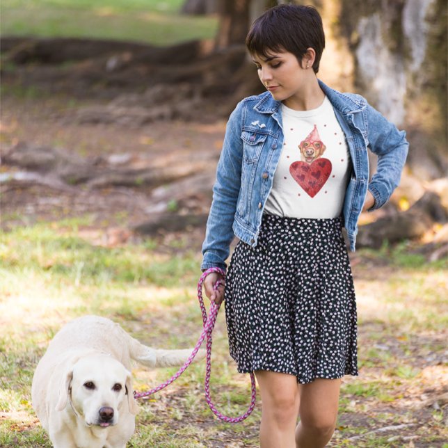 T-shirt Saint-Valentin Cadeau Jaune Labrador Chien (Créateur téléchargé)