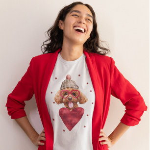 T-shirt Saint Valentin Cadeau Poodle Chien