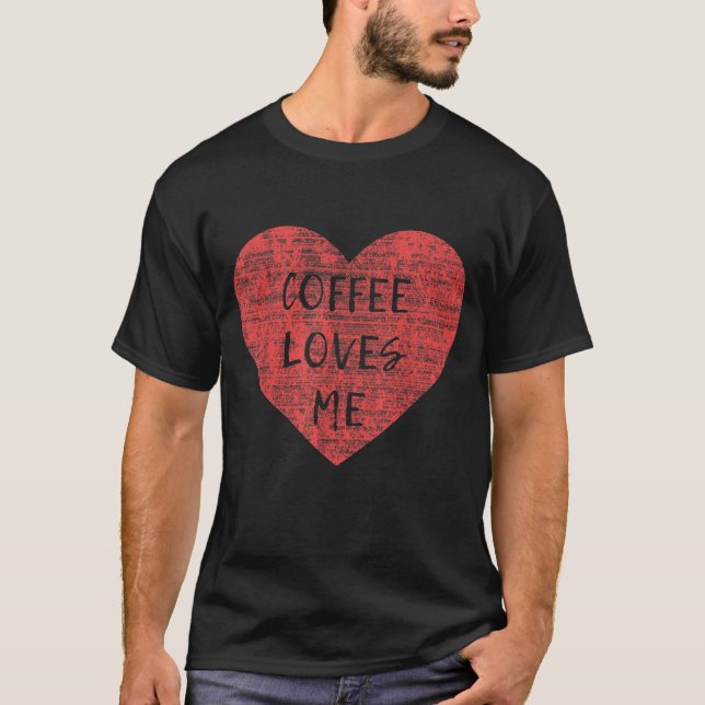 T-shirt Saint Valentin Café aime moi Graphic (Devant)