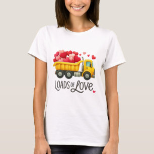 T-shirt Saint-Valentin Camion de Camion Charges d'Amour To