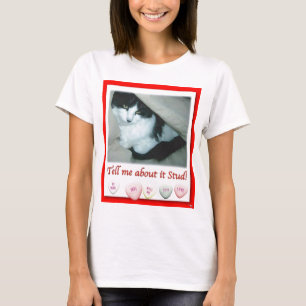T-shirt Saint Valentin Chat noir et blanc