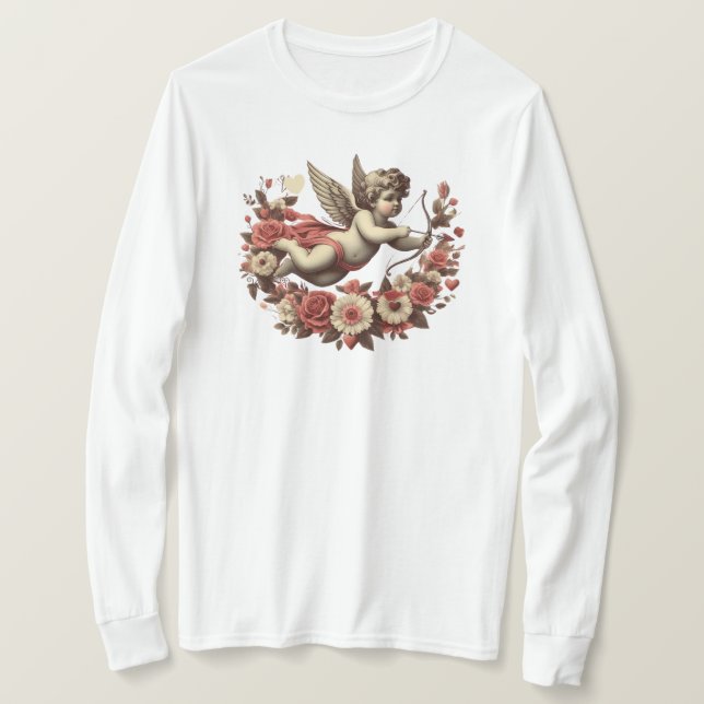 T-shirt Saint Valentin classique / vintage Cupid (Design devant)