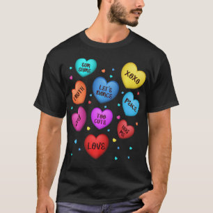 T-shirt Saint Valentin Coeur Candy Design pour hommes Femm