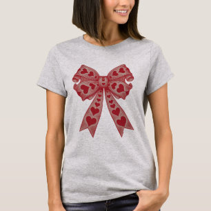 T-shirt Saint-Valentin Cœur Coquette nœud rétro Saint-Vale