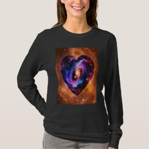 T-shirt Saint-Valentin Cœur d'Amour Galaxie Petite Amie Fi