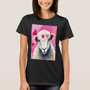T-shirt Saint-Valentin Cœur d'amour Mouton Petite amie Fia