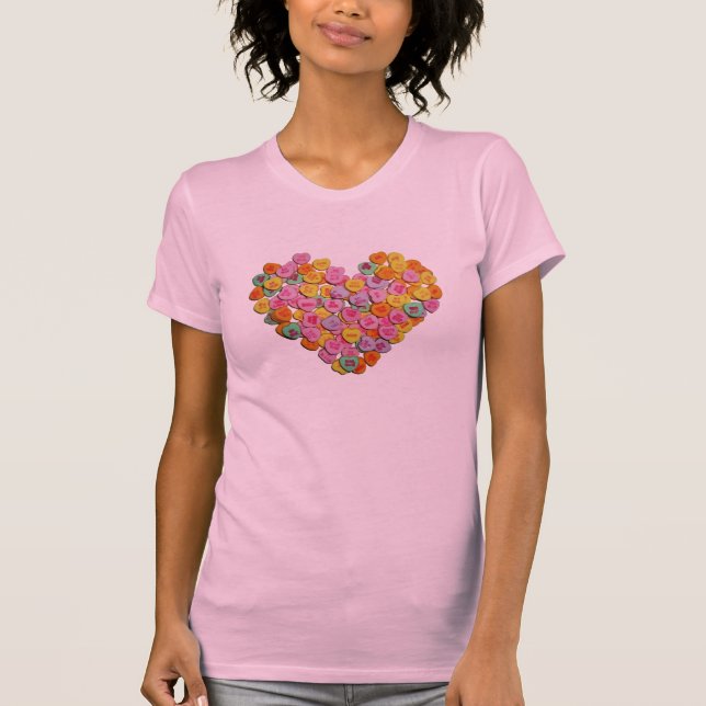 T-shirt Saint Valentin Coeur de bonbons (Devant)