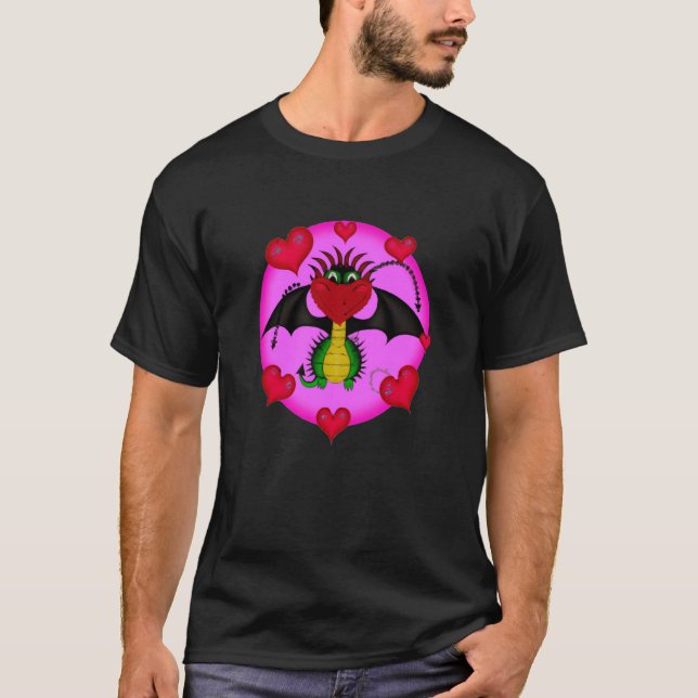 T-shirt Saint Valentin coeur dragon 10 (Devant)