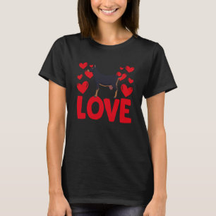 T-shirt Saint Valentin Coeurs Aimer Chèvre naine nigériane