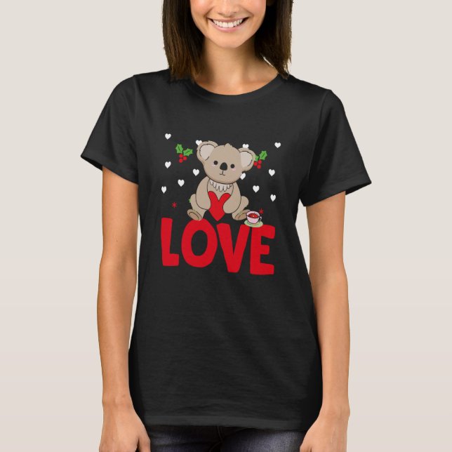 T-shirt Saint Valentin Coeurs Aimer Koala Femmes animales (Devant)