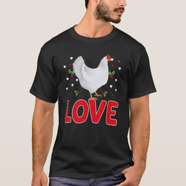 T-shirt Saint-Valentin Coeurs Aimer poulets Animaux Femmes (Devant)