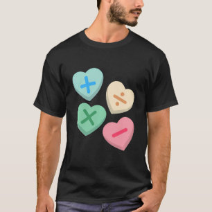 T-shirt Saint Valentin Coeurs Avec Symboles Mathématiques