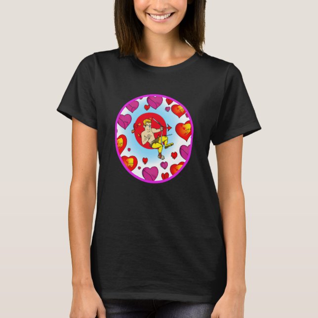T-shirt Saint Valentin coeurs cupides 1 (Devant)