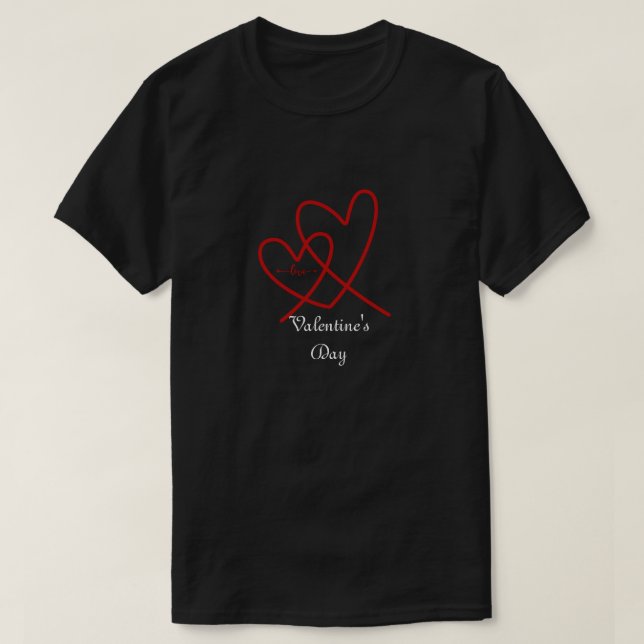 T-shirt Saint Valentin Couples de coeur mignonnes (Design devant)