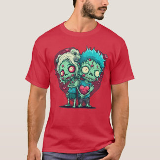 T-shirt Saint-Valentin d'amour zombie Horreur Monstre Hall