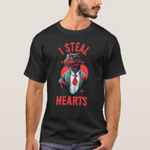T-shirt Saint Valentin Dinosaure I Steal Hearts Boys Homme