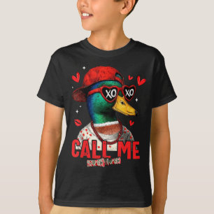 T-shirt Saint Valentin drôle Appelez-Moi Chasse au Canard 