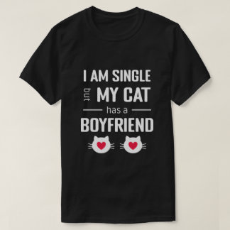 T-shirt Saint Valentin Drôle Je suis célibataire Mon chat