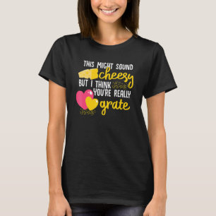 T-shirt Saint Valentin Fromage et coeur pour les couples