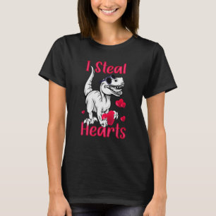 T-shirt Saint Valentin garçons Funny mignon Dinosaur T-Rex