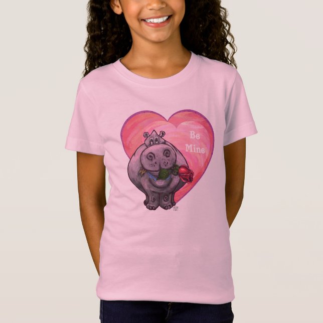 T-Shirt Saint-Valentin Hippopotame (Devant)