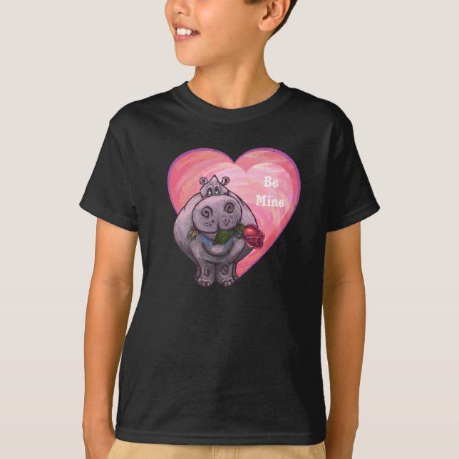 T-shirt Saint-Valentin Hippopotame (Devant)