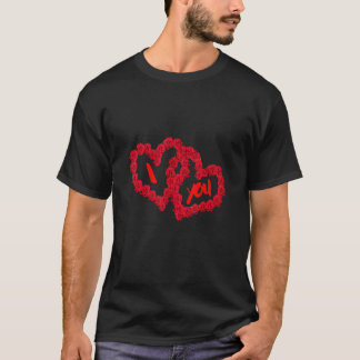 T-shirt Saint-Valentin Je T'AIME Je T'AI Coeur