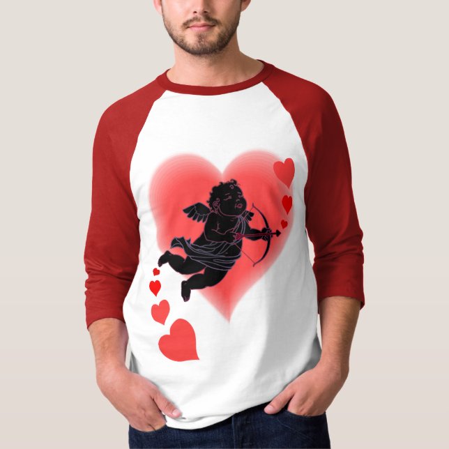T-shirt Saint Valentin Jersey Cupid Love Les Chemises de S (Devant)