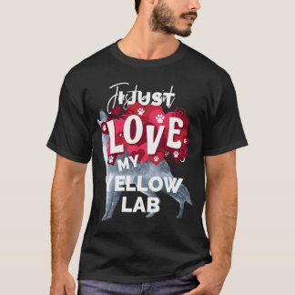 T-shirt Saint Valentin Laboratoire Jaune Labrador Chien Lo