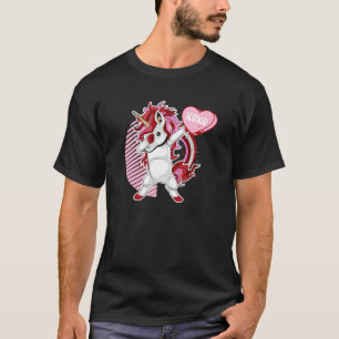 T-shirt Saint Valentin mignonne Dabbing Unicorn XOXO