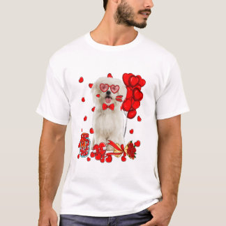 T-shirt Saint Valentin Mignonne Maltese