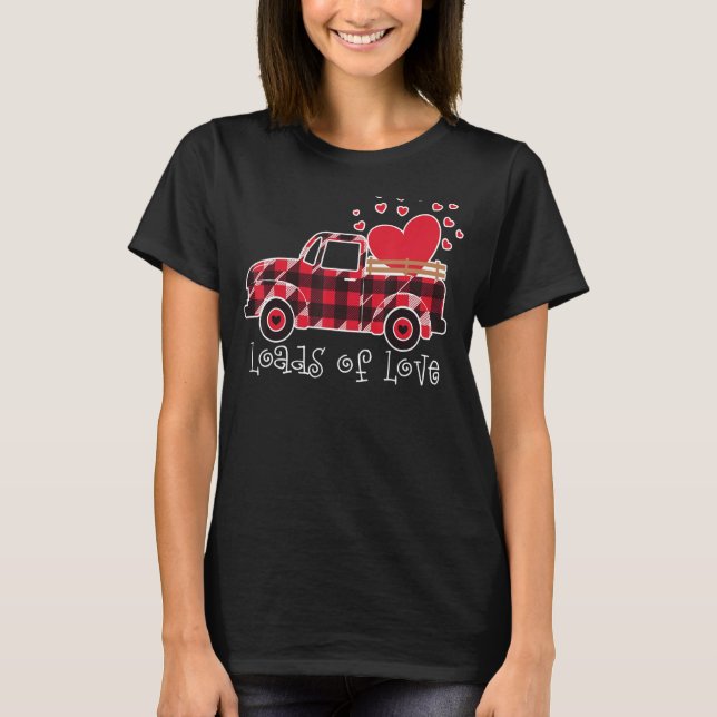 T-shirt Saint Valentin Mignonnes Charges d'Amour Coeurs Ca (Devant)
