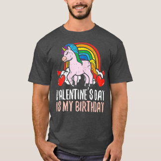 T-shirt Saint Valentin Mon anniversaire Unicorn mignonne A