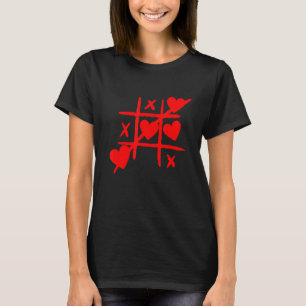 T-shirt Saint Valentin NOUGHTS & CROSSES of Love Hearts