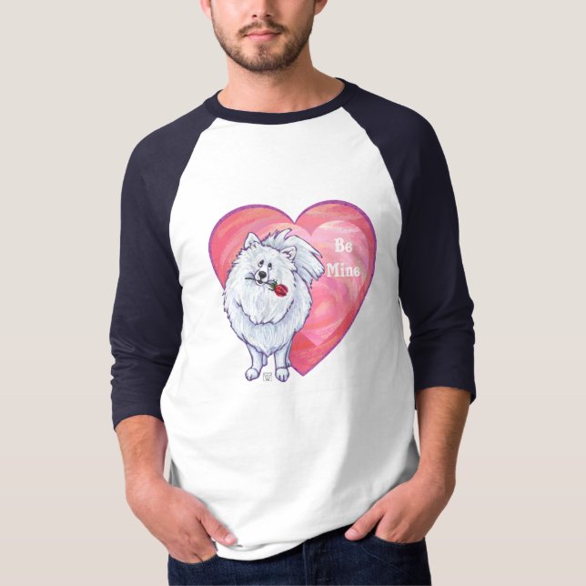 T-shirt Saint Valentin Poméranie Blanche (Devant)