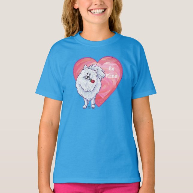 T-shirt Saint Valentin Poméranie Blanche (Devant)