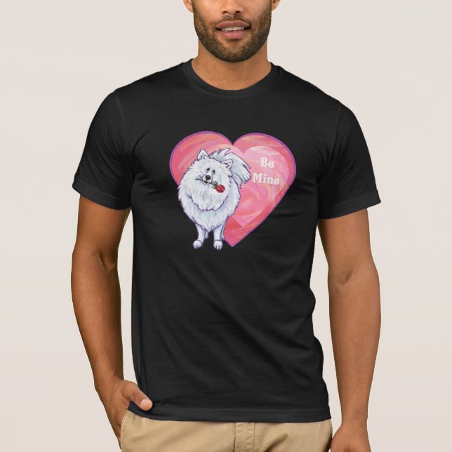 T-shirt Saint Valentin Poméranie Blanche (Devant)