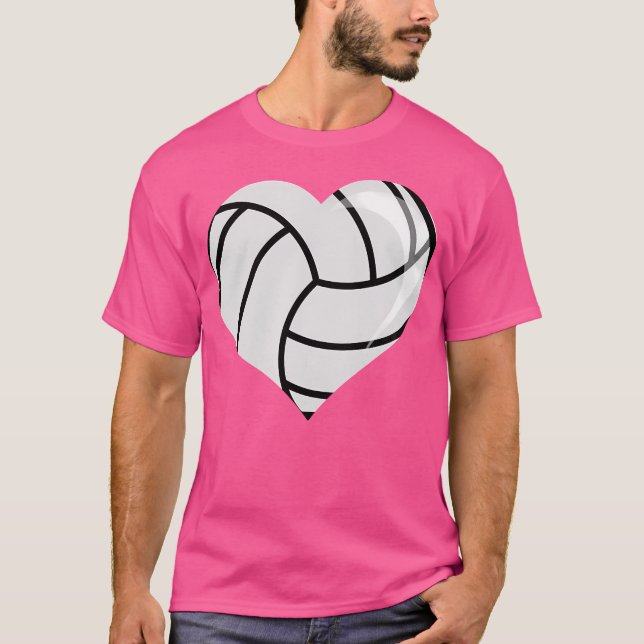 T-shirt Saint Valentin Pour Les Amateurs De Volley-Ball (Devant)
